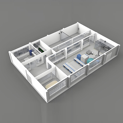खरीदें Huuao Customized Solution Class 8 Prefabricated 50mm Sandwich Panel Modular Cleanroom GMP Workshop for Cosmetics or Food Factory online manufacture