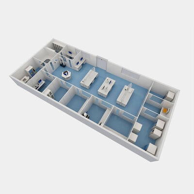 कार्यशाला और अस्पताल के उपयोग के लिए आधुनिक डिजाइन के साथ HUAAO अनुकूलित मॉड्यूलर क्लीनरूम ISO5-ISO9 स्वच्छता स्तर