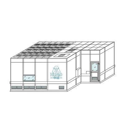 हुवाओ ओईएम डिजाइन आधुनिक मॉड्यूलर क्लीनरूम क्लास 1000 शुद्धिकरण जलरोधक अग्निरोधक पर्यावरण के अनुकूल धूल मुक्त कार्यशाला